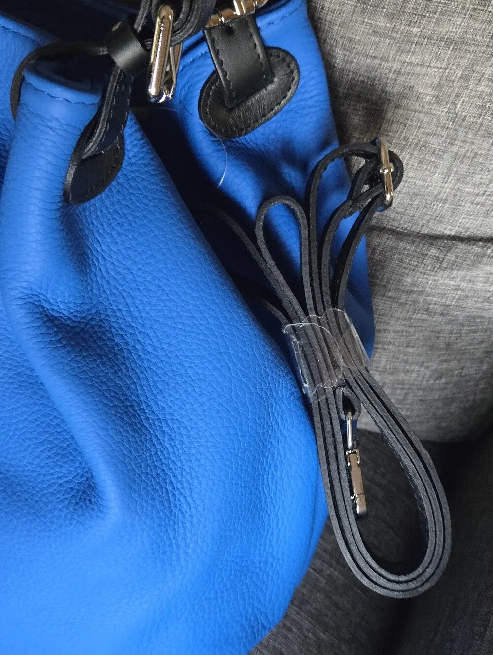 GIANNI CONTI Made In Italy Leather Shoulder Bag Handbag With Strap & Dustbag